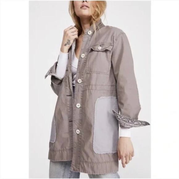 Free People We the Free Apollo Utility Jacket in Lilac Skies - Picture 1 of 11